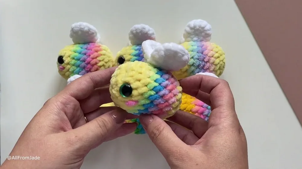 Easy Crochet Mini Rainbow Bee Amigurumi Tutorial for Beginners — photo 2