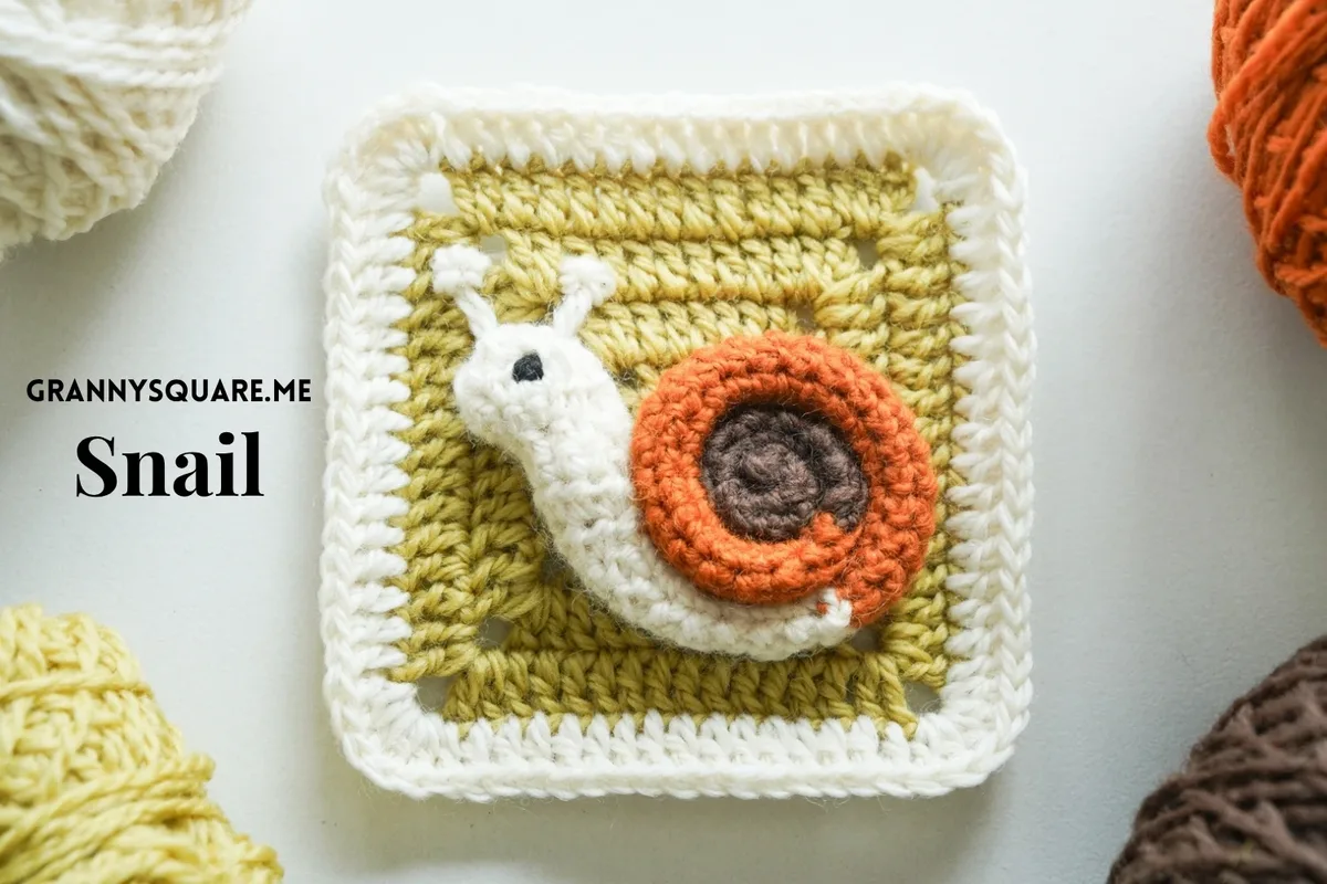 Snail Granny Square — Free Crochet Pattern with 3-Color Tube — photo 2