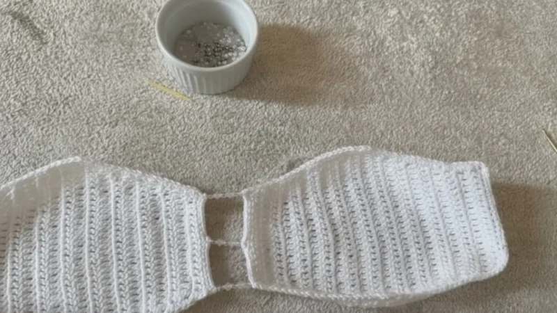 Beaded evening top pattern with shaped cup construction — photo 3