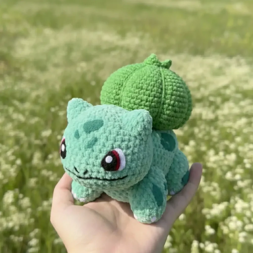 Bulbasaur Amigurumi Pattern With Tri-Layer Eyes