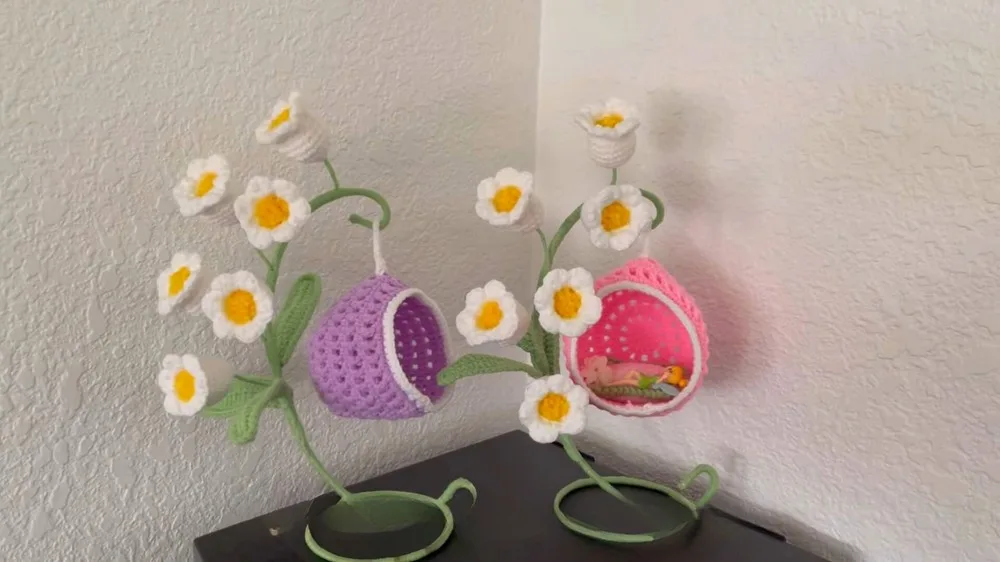 Crochet Lily of the Valley Swing Flower Pattern for Home Decor