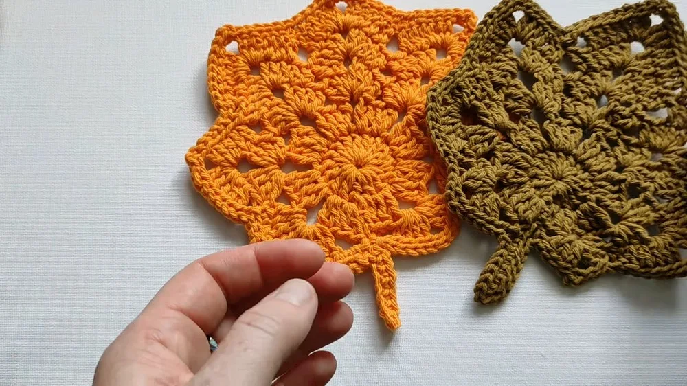 Crochet Maple Leaf Pattern for Table Decor