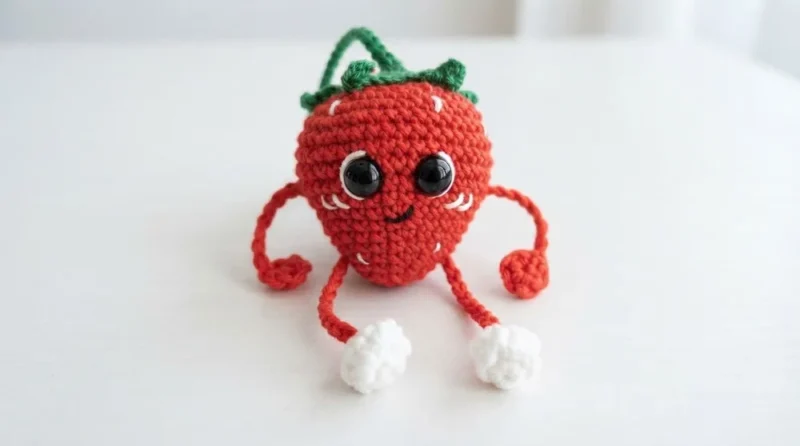 Crochet Strawberry Keychain: Free Amigurumi Pattern for Beginners — photo 2