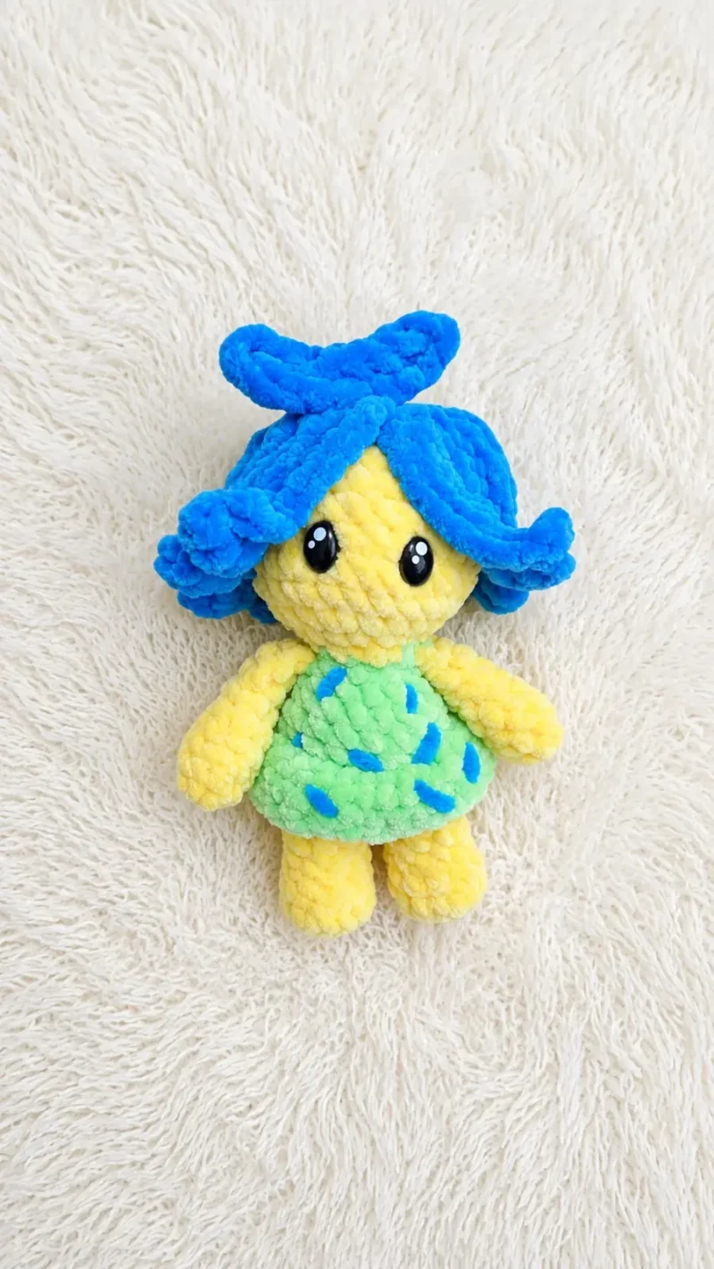 Crochet a low-sew amigurumi doll with a hair cap — photo 2