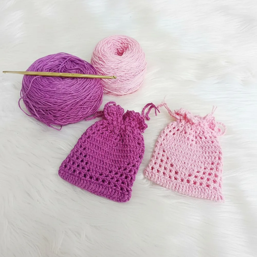 Personalized Crochet Heart Pouch: A Sweet Lace Drawstring Bag Pattern