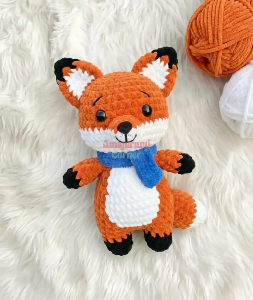Amigurumi fox pattern tested round by round