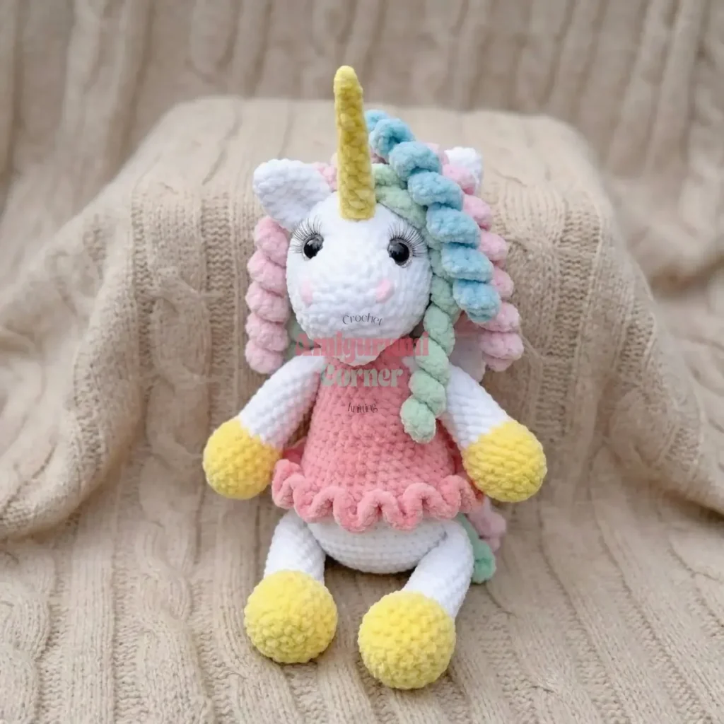 Crochet unicorn amigurumi pattern guide