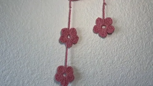 Five-petal crochet flower curtain for beginners — photo 2