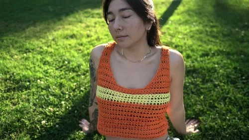 Mesh stitch summer tank top pattern for beginners — photo 2