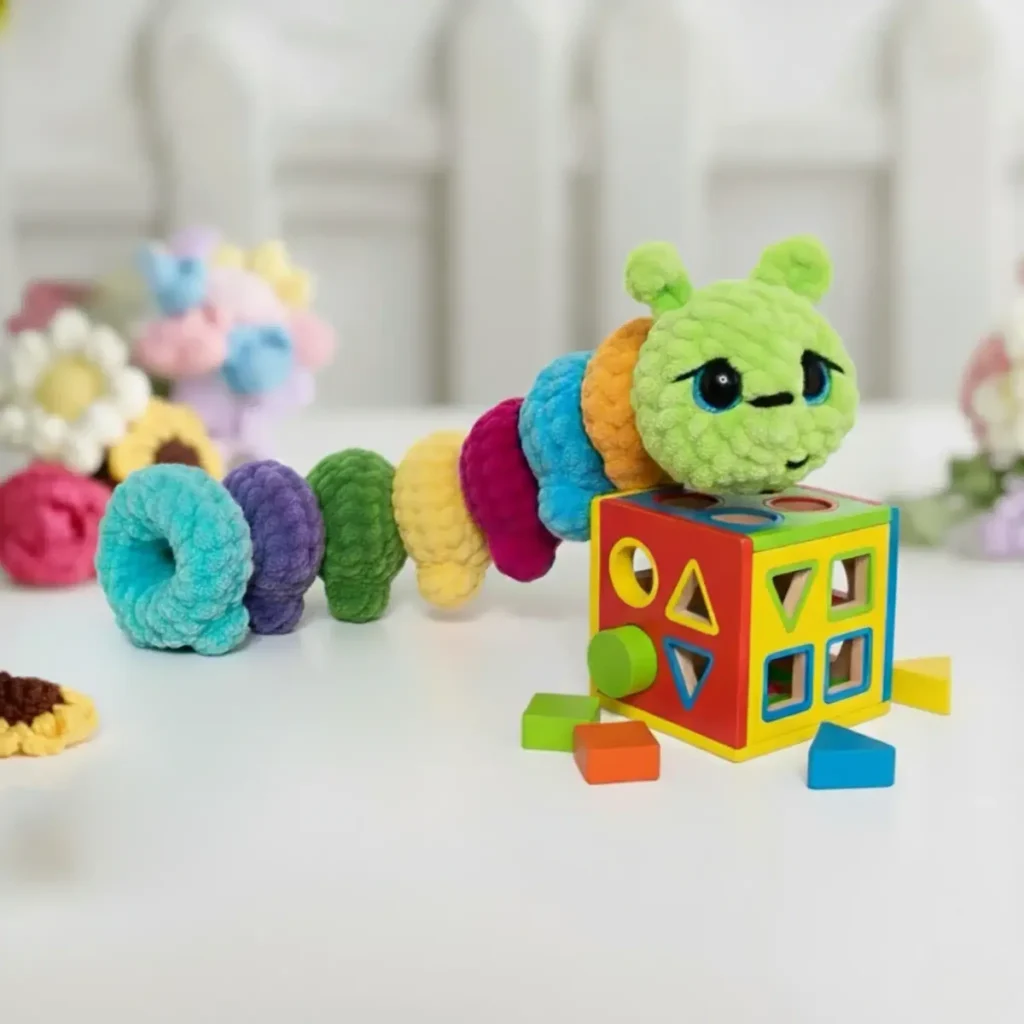 No-Sew Caterpillar Amigurumi With Adjustable Body Segments