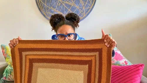 One stitch crochet square baby blanket pattern — photo 2