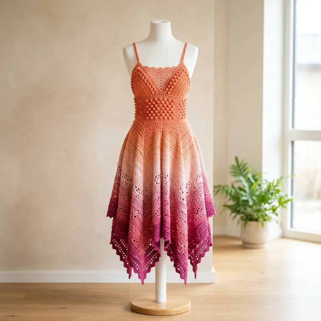 Top-down fairy dress with chevron lace skirt and bobble bodice